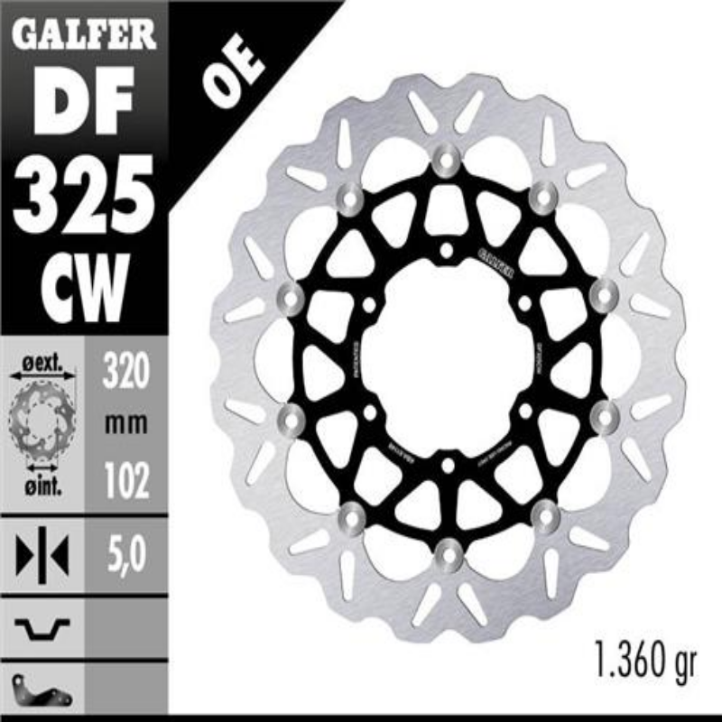 Disco freno delantero flotante Galfer DF325CW OE